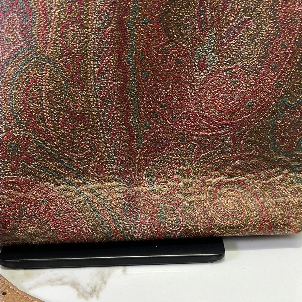 Etro Brown and Tan Paisley Crossbody Bag